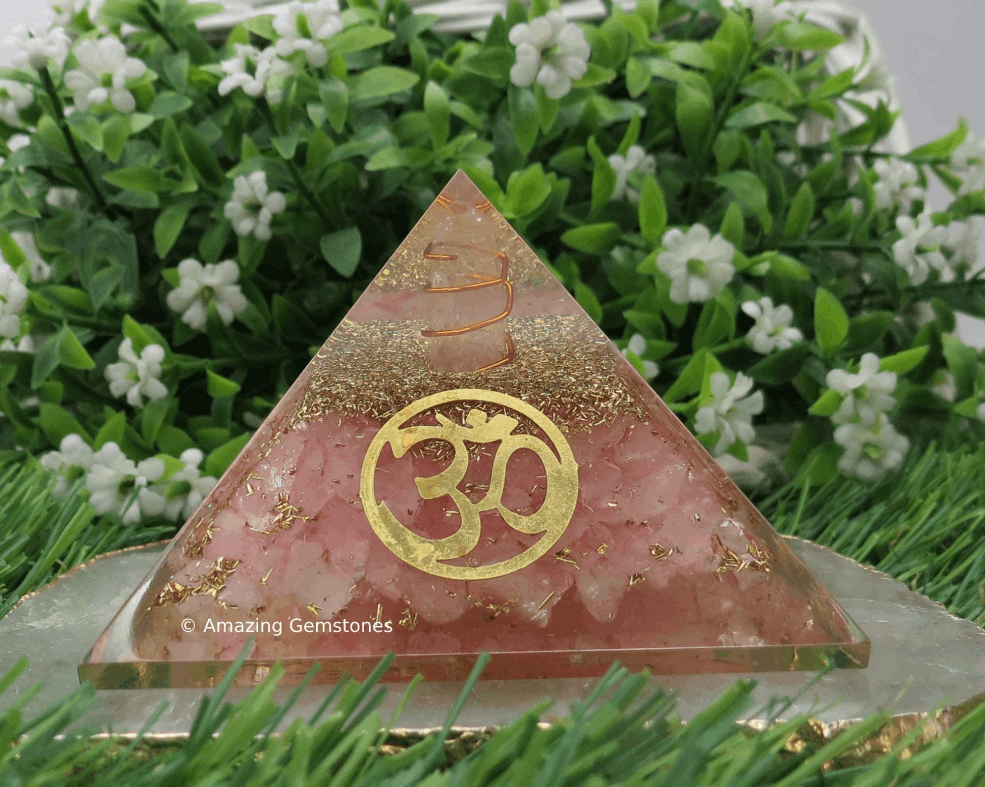 Amazon.co.jp: Amazing Gemstone 大型オルゴンピラミッド ローズ
